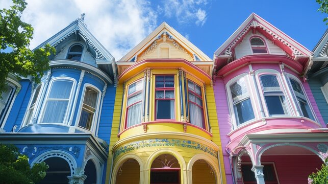 Vibrant Victorian Houses: A Colorful Architectural Delight