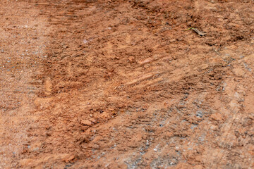 Excavation activity construction site soil texture outdoor environment close-up view heavy machinery impact