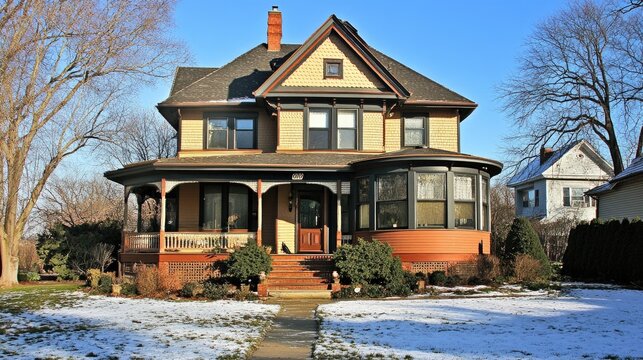 Victorian Era Home, Winter Wonderland