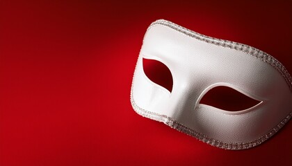 The Mask Is White Highlighted On A Red Background