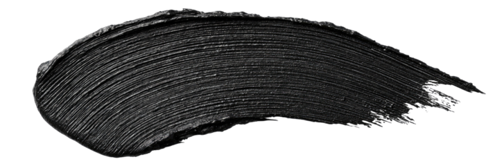 Dark, textured smudge of black cosmetic product