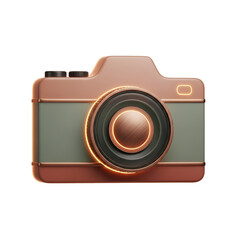 Vintage camera isolated on transparent background