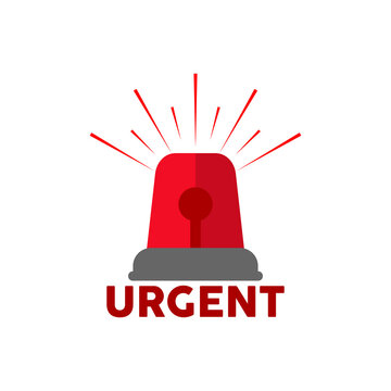 Urgent Alarm siren icon isolated on white background