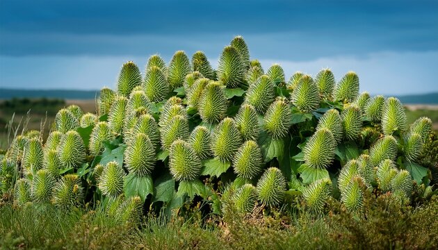 Green Bush Xanthium Strumarium Rough Cocklebur Noogoora Burr Clotbur Common Cocklebur Large Cocklebur