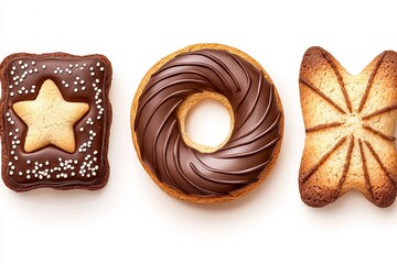 Delightful assortment of cookies in various shapes and flavors perfect for dessert lovers. Irresistible biscuit selection unique form and taste ideal treat for sweet tooth baked good