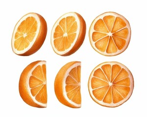 Obraz premium Dried delicious Orange fruit slices watercolor illustration isolated background. Citrus chips for mulled wine drink or bakery. Winter elements for package of cosmetic or food. Natural
