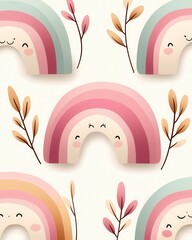 abstract floral background with butterflies
