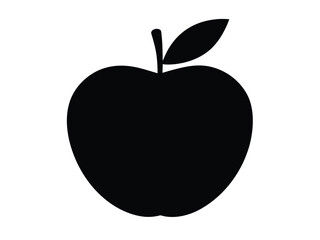 apple slice silhouette vector icon