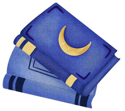 Hand-painted purple magic elements, ideal for scrapbooking and DIY stickers, stationery, planners