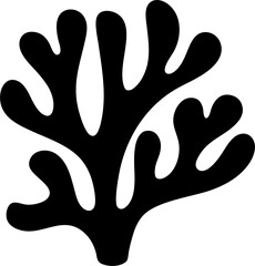 Coral Silhouette Vector Illustration | Ocean, Reef, Marine, Sea Life Design