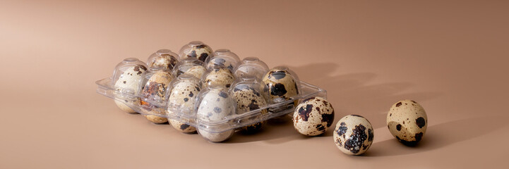 Quail eggs with speckled shells evoke rustic culinary artistry, ideal for Spring Equinox celebrations or a Victorian-themed brunch April 5 2025, Barcelona, Spain