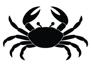 crab walking silhouette vector icon