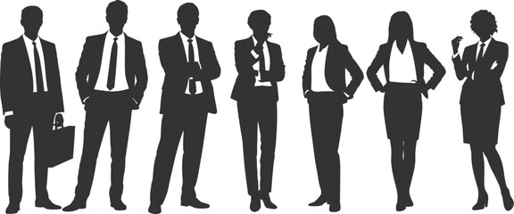 Silhouettes of Business People