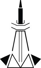 one line futuristic vertical farm skyscraper hub illustration on transparent background