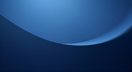 Abstract blue gradient wave with soft light and shadow