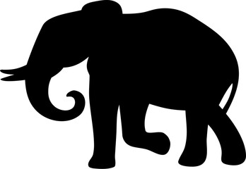 Elephant Silhouette Vector Illustration | Safari, Wildlife, Jungle, Nature Design