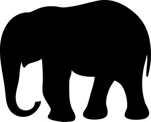 Elephant Silhouette Vector Illustration | Safari, Wildlife, Jungle, Nature Design