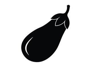 eggplant silhouette vector icon