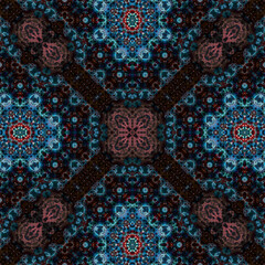 Seamless abstract art pattern. woven endless pattern. Square abstract background