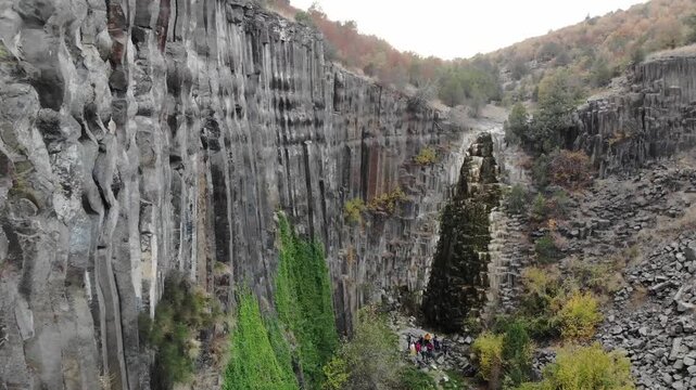 Basalt cliffs, Sinop, aerial view