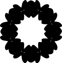 Fall Wreaths Silhouette Vector Illustration | Autumn, Leaves, Harvest, Seasonal Design