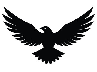 Obraz premium flying eagle silhouette vector icon