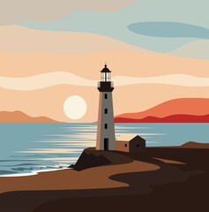 lighthouse on the coast