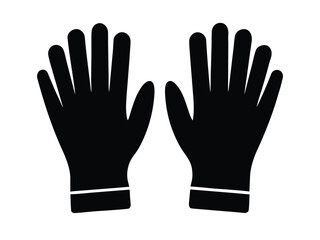 garden gloves silhouette vector icon