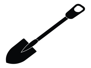 garden spade silhouette vector icon