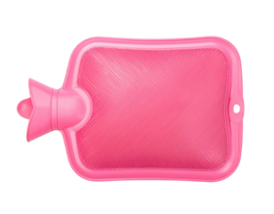 Pink rectangular rubber vessel with rounded edges and a screw-on top
