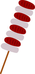 Korean Sotteok Sotteok Skewer