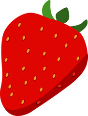 Obraz premium Whole Fresh Red Strawberry Fruit