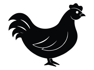 Fototapeta premium hen sitting silhouette vector icon
