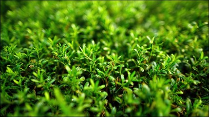 Obraz premium Close-Up of Luxurious Green Artificial Grass with Natural Texture and Soft Lighting