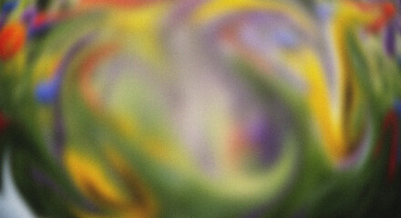 Abstract swirl of vibrant colors and textures evoking nature and movement