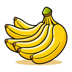 Cartoon Banana Vector Set – Fresh, Peeled, Bunches and Banana Peel – Cute Fruit Illustration. © Shofikul islam