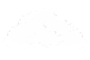 Clouds of white smoke or steam with realistic texture on transparent background