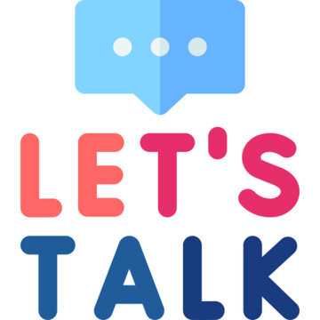 Lets Talk Communication Chat Icon Vector Illustration
