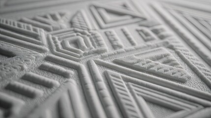 Detailed close-up view of an intricate, repeating pattern.