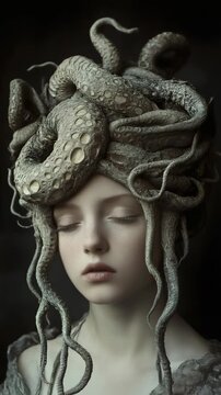 A woman with tentacles on her head