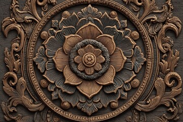 Intricate Arabesque Design Reveals a Rich Tapestry of Nature-Inspired Motifs Generative AI