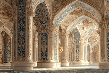 Explore the Intricate Beauty of Madrasa Architecture With Stunning Flat Patterns Generative AI