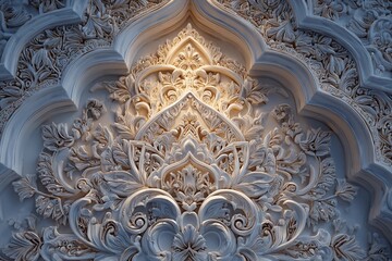 Exquisite Stucco Ornamentation Showcasing Classic Gypsum Craftsmanship and Design Generative AI