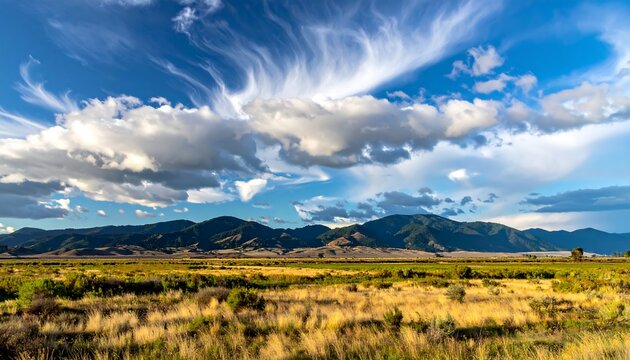 Vast landscape with dramatic clouds