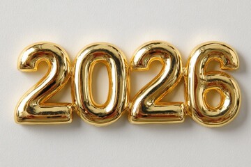 golden metallic numbers spelling 2026