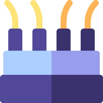 Fiber Optic Cable Cross Section Icon