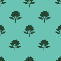 Colorful hibiscus flower with tropical leaf seamless pattern design for summer holidays background
