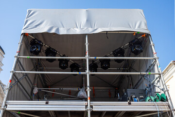 temporary stage structure. Concert Stage