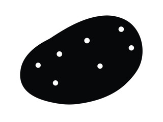 potato silhouette vector icon