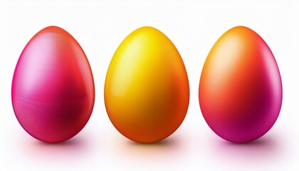 Gradient Pink Orange Yellow Egg Isolated Easter Egg Isolated On A Transparent Background